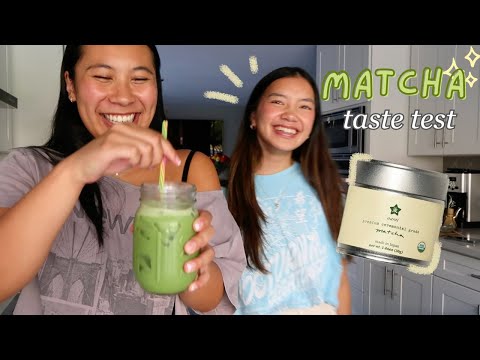 TRYING UR MOM ASHLEY'S MATCHA BRAND | comparing nami vs ippodo matcha