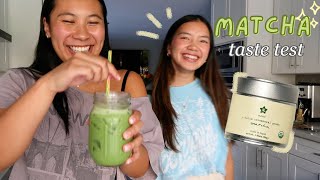 TRYING UR MOM ASHLEY'S MATCHA BRAND | comparing nami vs ippodo matcha