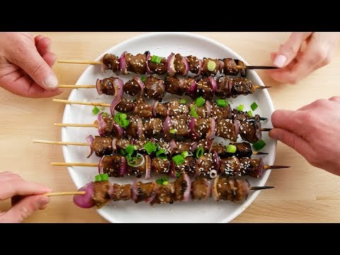 The Best Grilled Beef Kabobs