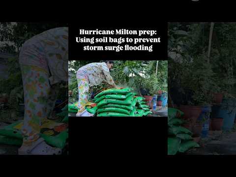 We used soil bags to prepare our home from possible storm surges from Hurricane Milton.