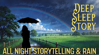 JOURNEY TO THE RAINBOW Long Bedtime Story for Grown Ups | Storytelling & Rain | Black Screen