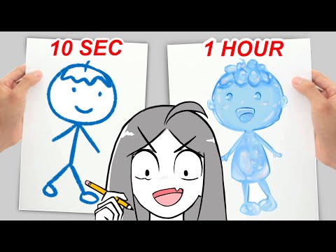 10 Second vs 1 Hour Stickman