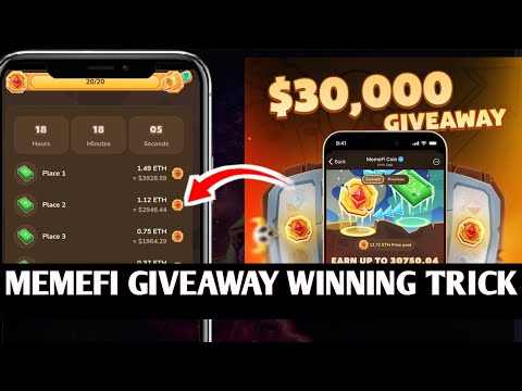 How To Win MemeFi Coin Giveaway ( The Tricks That Works For Me )