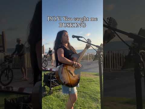 Caught busking! #singerlife #livemusic #musician #indieartist #music #singerlifestyle #pov