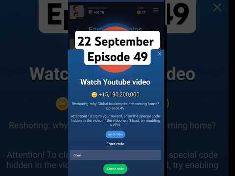 22 September, YouTube video code X Empire| episode 49|