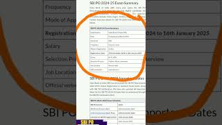 🔥SBI PO 2024 notification out full details of exam #sbishorts #sbipo2024