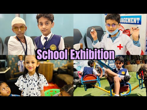 School Exhibition 💡🔌🪫🖨️📽️|Owais 🧑🏻‍🦱Performed well |Aayat Bhool Gai🤣 |Kids Hard Work Excellent 👍🏻