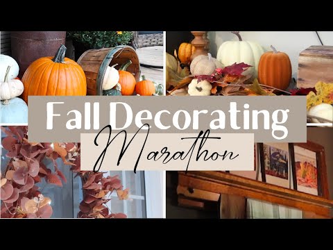 🍂2024🍁 RELAXING FALL DECORATE WITH ME MARATHON | COZY FALL DECORATING | Autumn Decor