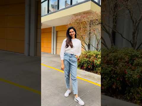 White sweater and denims✨👖⚪️| Casual outfit styling