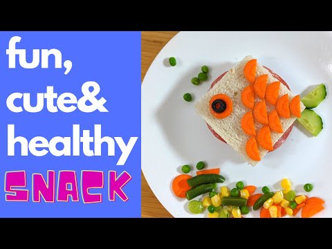 Fish Sandwich | Simple and easy Daycare Healthy Snacks | 1Minute Food Craft Ideas for Kids