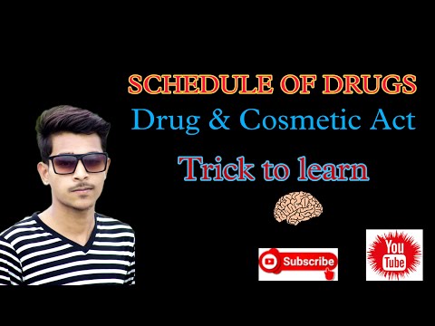 Schedule of Drug || Trick for Learn || Drug & Cosmetic Act || pharmacy