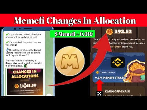 Memefi Change In Allocation | Memefi Change All users Allocation | Memefi Price 0.05