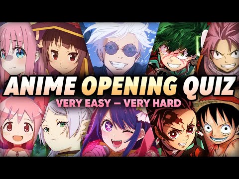 GUESS THE ANIME OPENING [Very Easy - Very Hard] 50 Anime Openings