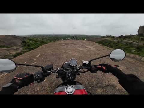 Yezdi scrambler rock/hill climbing, off-roading in india 4k, DJI osmo action 3, Ramanagara