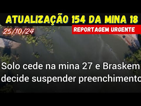 Atualização 154 da mina 18 da BRASKEM no Mutange | Maceió | Alagoas Brasil visto de cima em 4K