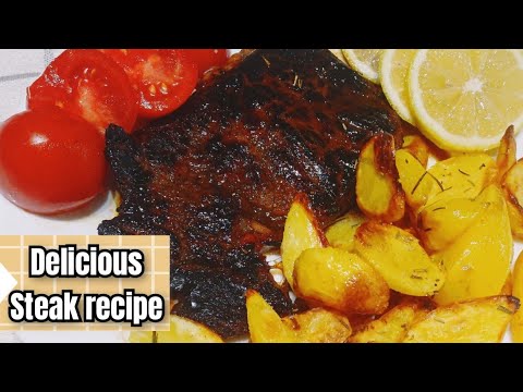 Delicious steak recipe and wedges potatoes  - الذ وصفة ستيك وبطاطس هتجربوها