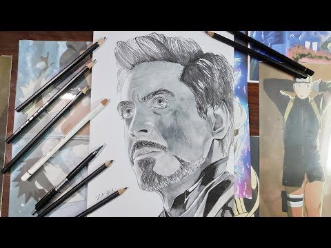 Drawing Robert Downey Jr. (Iron Man) - Avengers Endgame | A Tribute To Robert Downey Jr.