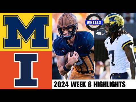 #24 Michigan vs #22 Illinois | Full Game Highlights | 2024 College Football Highlights