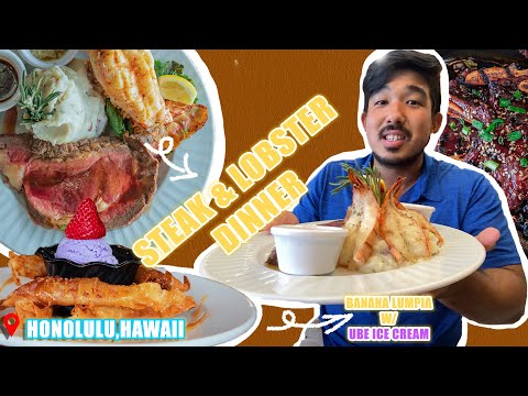 HAWAII CHEAP EATS - STEAK AND LOBSTER DINNER! (Honolulu, Hawaii)