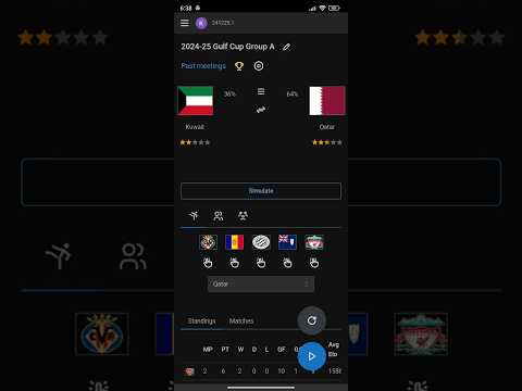 Kuwait vs Qatar - 2024-12-27 Gulf Cup Group A game prediction |  simcups.com