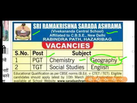 PRIVATE SCHOOL TEACHER'S RECRUITMENT || TGT PGT TEACHER VACANCY