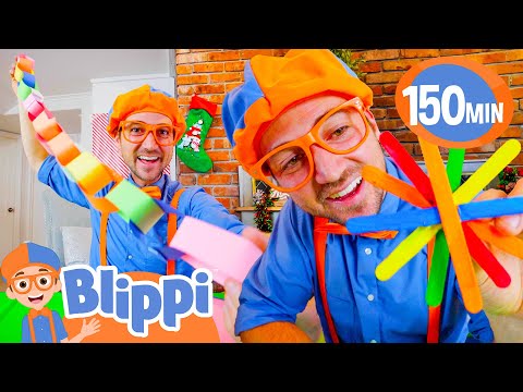 Blippi Creates Christmas Arts & Crafts Holiday Decorations for Kids | Educational Videos for Kids