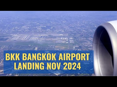 View of Bangkok BKK Airport before Landing in 4K HDR! November 2024