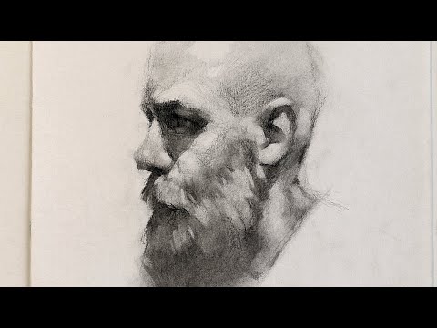 Drawing a Portrait in Charcoal