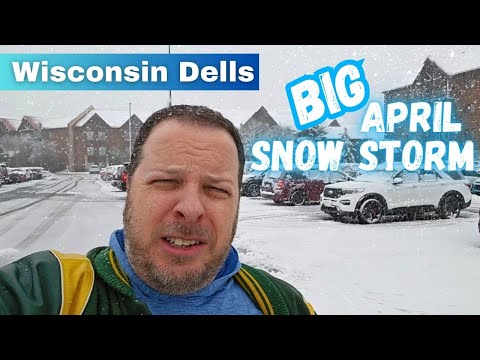 Crazy Spring Snow Storm in Wisconsin Dells - 2024 ❄️