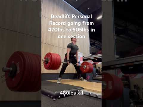 Dead lift going from 470lbs to 505lbs in one session. Personal record