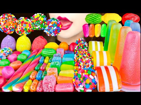 【ASMR】RAINBOW DESSERTS🌈🌈虹色🌈🌈MUKBANG 먹방 食べる音 EATING SOUNDS NO TALKING