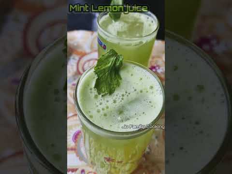 உடலுக்கு குளிர்ச்சியான MINT LEMON JUICE🍹🌿 #mint #mintjuice #mintlemonjuice #jofamilycooking #drinks