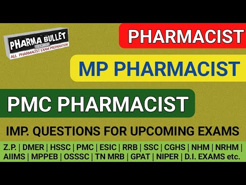 Pharmacist exam preparation | MP | PMC | OSSSC | HSSC | AIIMS exam questions