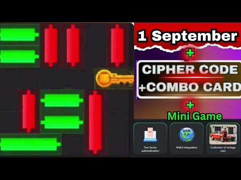 Hamster kombat Cipher Code 1st September | Puzzle game Solved | Hamster kombat | Today #live #game