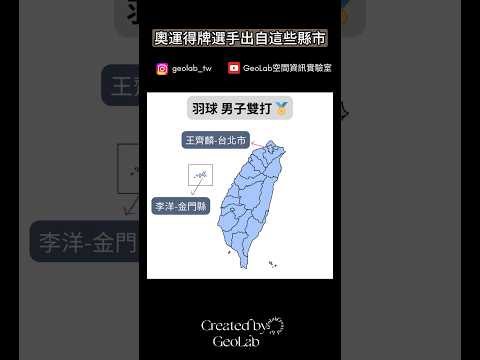 奧運得牌選手出自這些縣市！