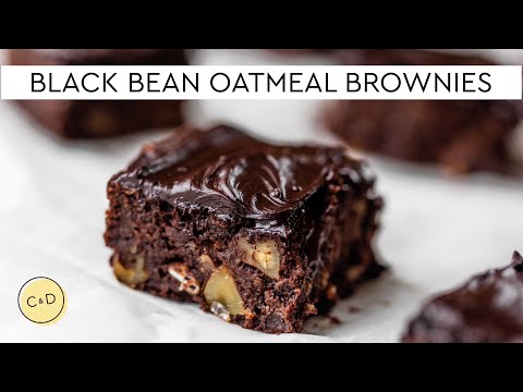 BLACK BEAN & OAT BROWNIES | tasty, fudgy, vegan brownie recipe