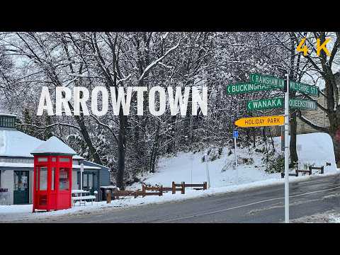 Arrowtown Morning Walk After Spring Snowfall 2024 4K | Arrowtown Spring | New Zealand Walking Tour