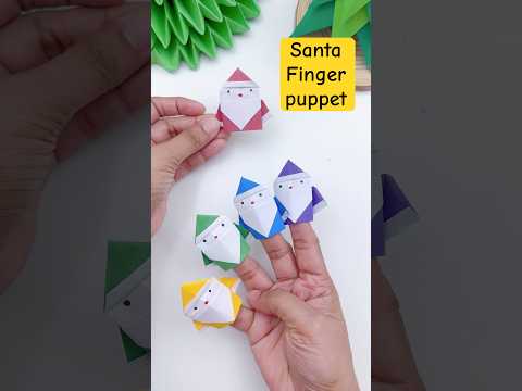 Fun Christmas Craft Santa Finger Puppet #christmas #fun #craft #clay #shorts