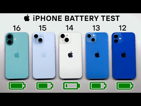 iPhone 16 vs 15 vs 14 vs 13 vs 12 Battery Test | iOS 18 Battery Life DRAIN Test