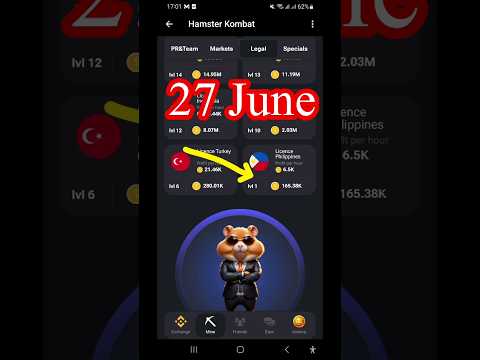 Hamster Kombat 27 June Combo Card | Hamster Combo Card Today |