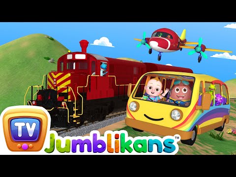 Vehicles Song with Jumblikans Dinosaurs - ChuChuTV Toddler Learning Videos