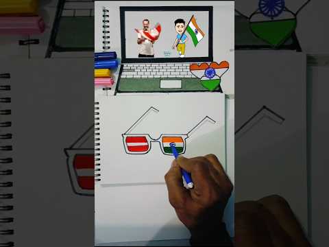 Austria 🇦🇹 And Indian 🇮🇳 Flag Drawing | #shorts #shortfeed