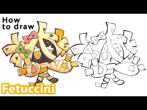 How to draw Fetuccini | Cookie Run Kingdom | Coloring included