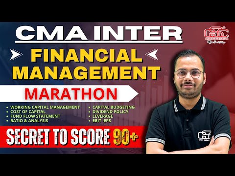 CMA INTER FM MARATHON | SHIVAM SIR | GSC JAIPUR | CMA INTER FINANCIAL MANAGEMENT MARATHON