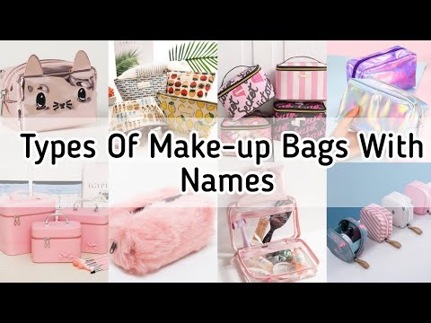 Types of makeup bags with names/Travel makeup vanity/Makeup box name/Makeup pouch Cosmatic case name