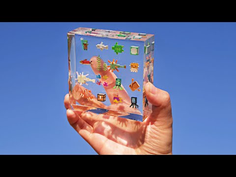 Making a Minecraft Clear Ocean Block - clay ASMR