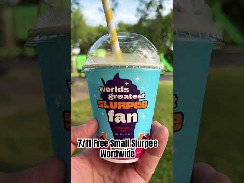 7/11 Free Small Slurpee Worldwide #711 #freeslurpee #worldwide #july2024 #shorts