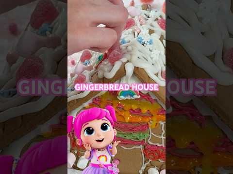 Princess gingerbread house! Christmas baking inspiration #Christmas #gingerbread #babysongs