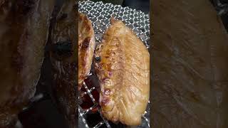 [Charcoal grill] Dried puffer fish is too good! #asmr #seafood #food terrorism #charcoal grill