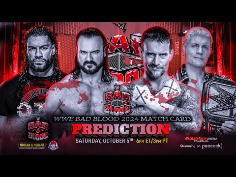 WWE Bad Blood 2024 - Match Card Prediction | Wrestle Freakin